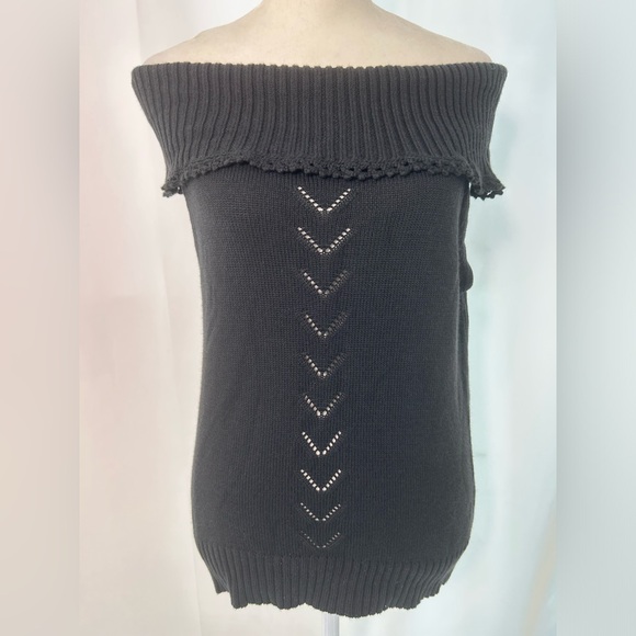 VTG Y2K WHITE STAG Knit Off The Shoulder Top - Picture 1 of 4